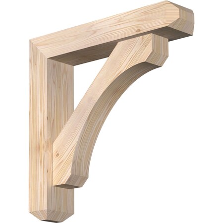 Ekena Millwork Legacy Craftsman Smooth Bracket w/ Offset Brace, Douglas Fir, 5 1/2"W x 26"D x 26"H BKT0604X26X26LEC04SDF